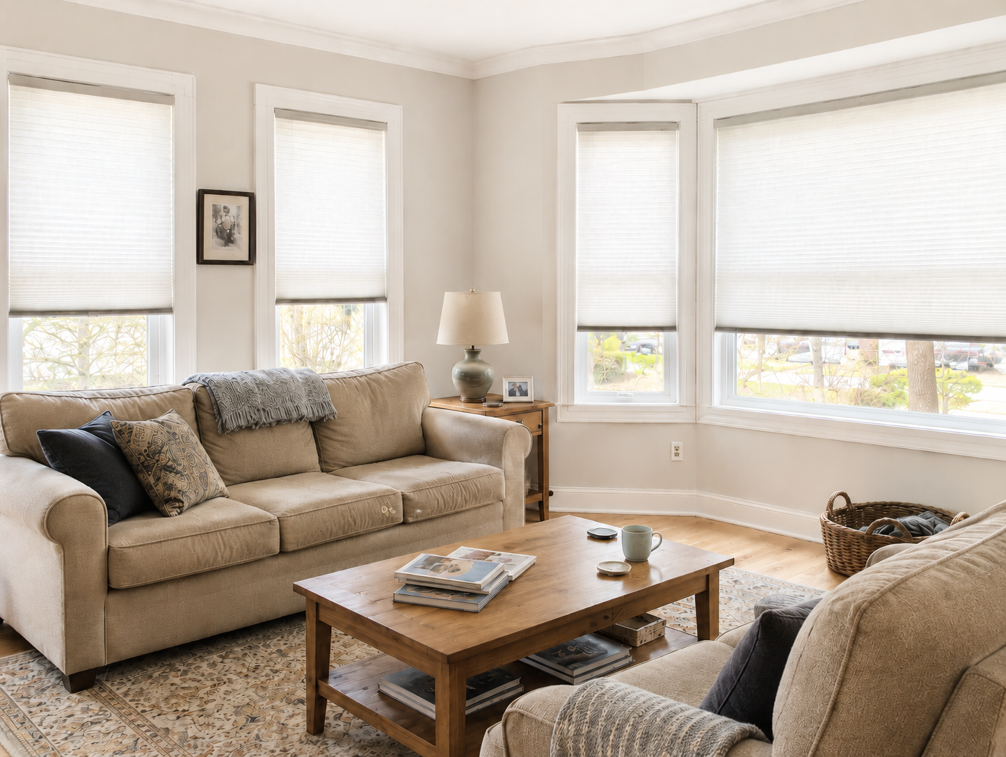 Honeycomb cellular blinds installation project in Malvern