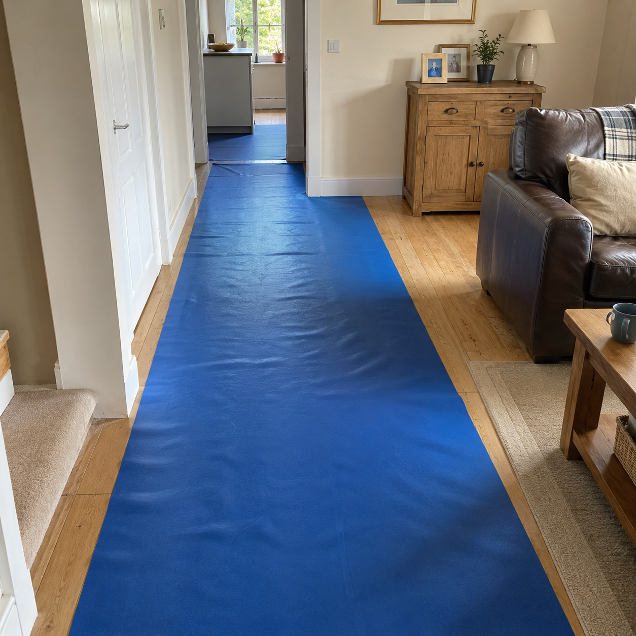Self adhesive temporary floor protection cover for renovation | OpenView