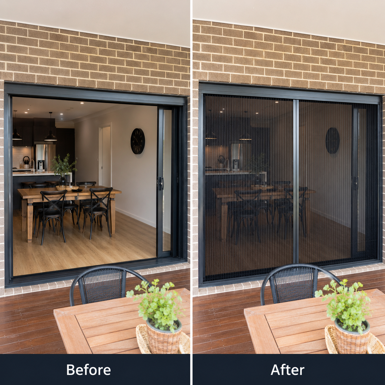 Invisible retractable screen door installation project in Balwyn