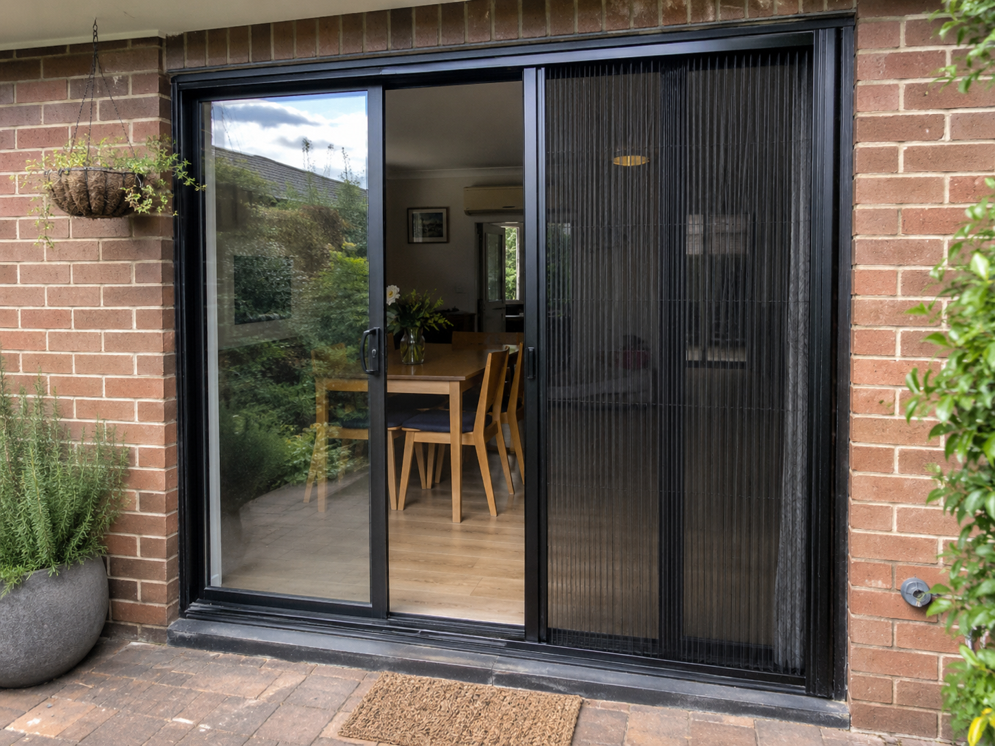 Invisible retractable screen door installation project in Box Hill
