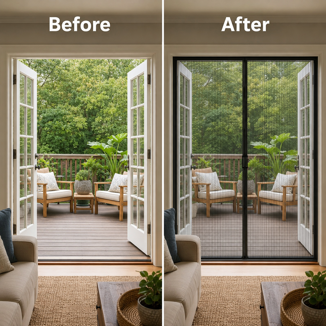 Invisible retractable screen door installation project in Ringwood
