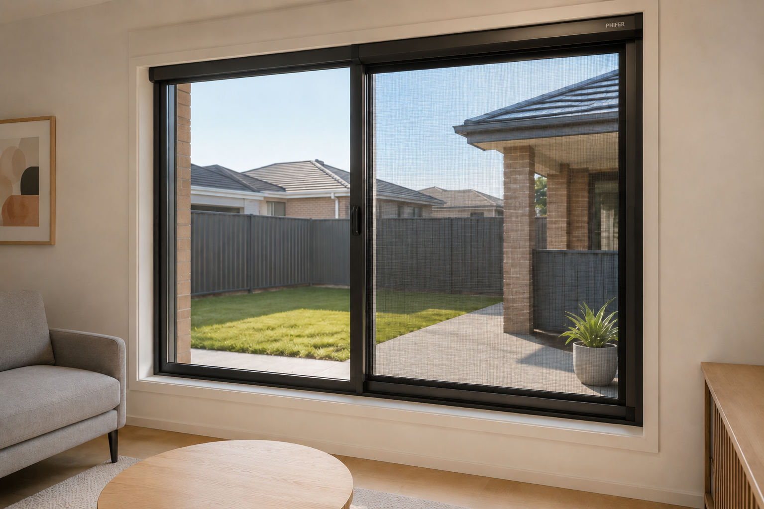 Invisible retractable screen window installation project in Lilydale